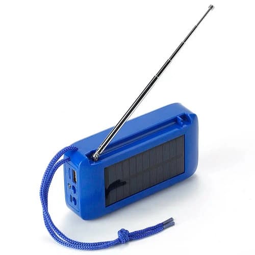 Bluetooth-колонка TG368, speakerphone, радіо, сонячна батарея, blue — фото 2