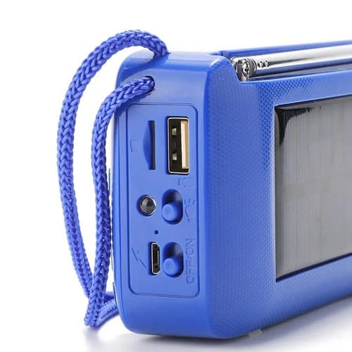 Bluetooth-колонка TG368, speakerphone, радіо, сонячна батарея, blue — фото 4