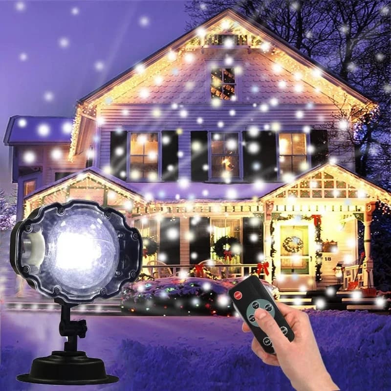 Білий пластиковий лазерний проектор Star Shower Snow 809-white