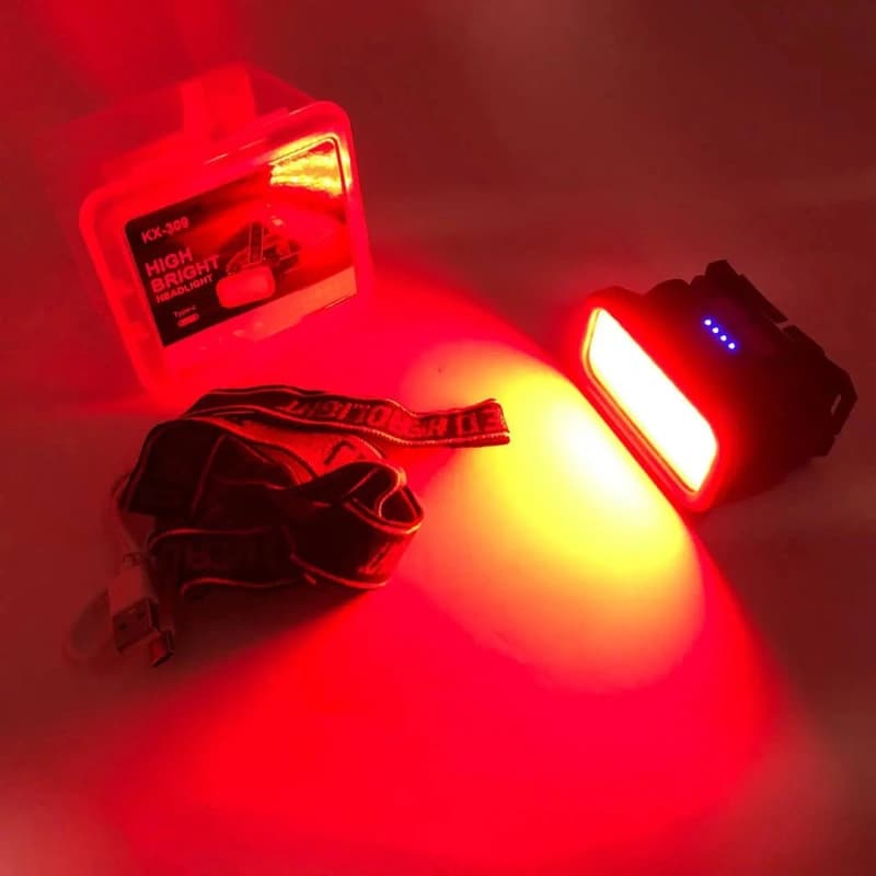 Ліхтар налобний KX-309-COB(White+Red), Li-Ion акумулятор, ЗП Type-C, Box — фото 2