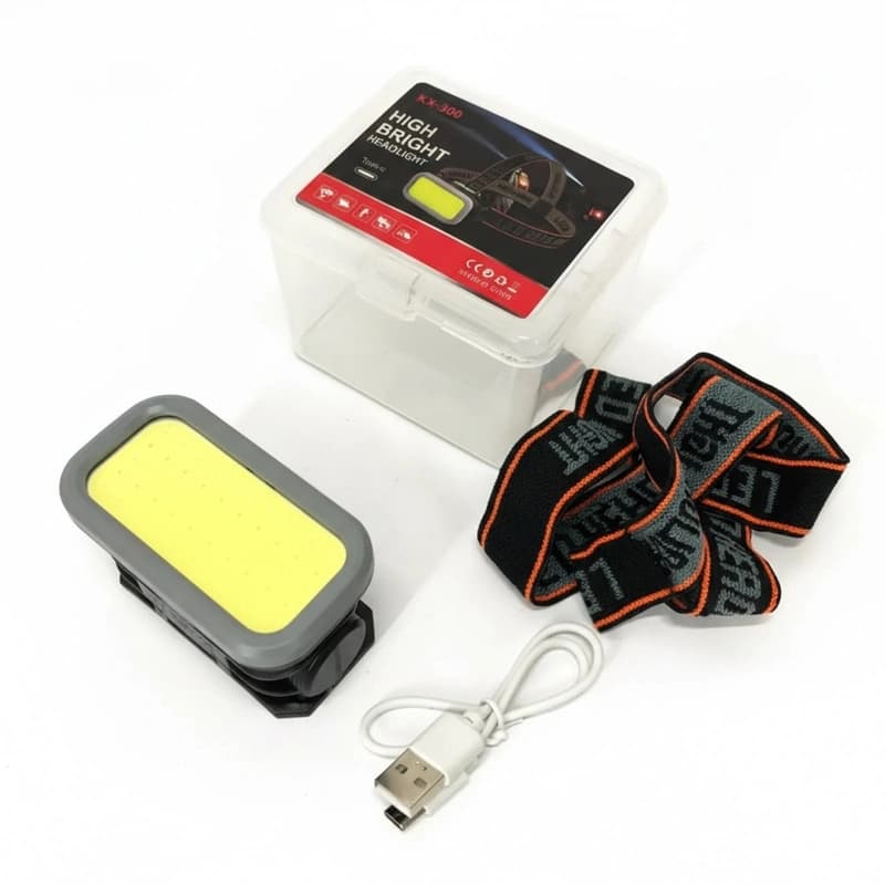 Ліхтар налобний KX-309-COB(White+Red), Li-Ion акумулятор, ЗП Type-C, Box — фото 4