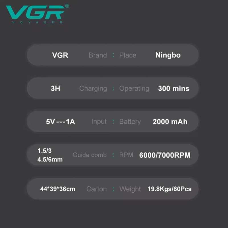 Тример VGR V-995, 4 насадки, 7000 RPM, фото 8