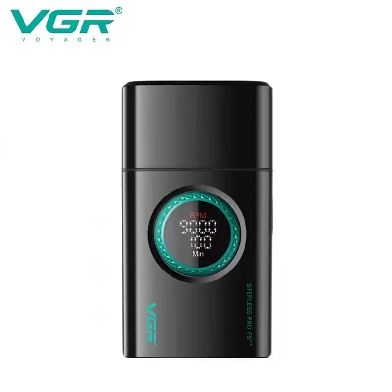 Електробритва VGR V-378 BLACK шейвер, подвійне лезо + тример, регулювання потужності 7000-9000 RPM, LED display, фото 5