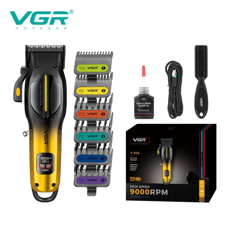 Акумуляторна машинка для стрижки (clipper) VGR V-026 GOLD