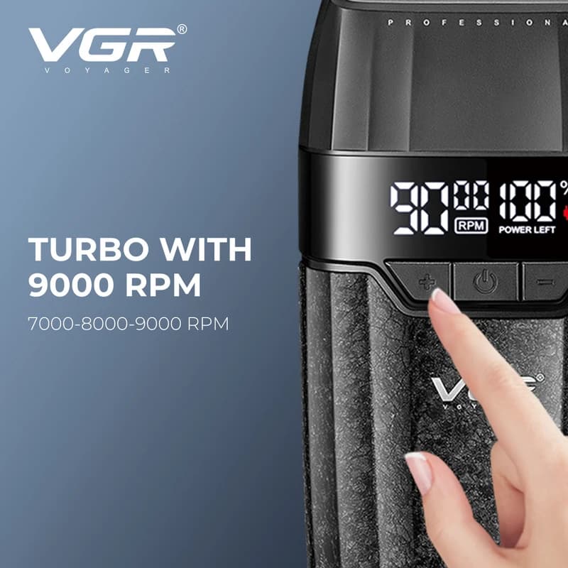 Комплект VGR 3 в 1 V-640 S3 BLACK, машинка для стрижки (clipper), тример та електробритва (шейвер), фото 5