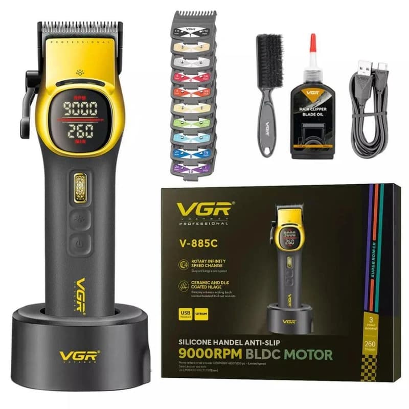 Акумуляторна машника для стриження (clipper) VGR V-885C GOLD