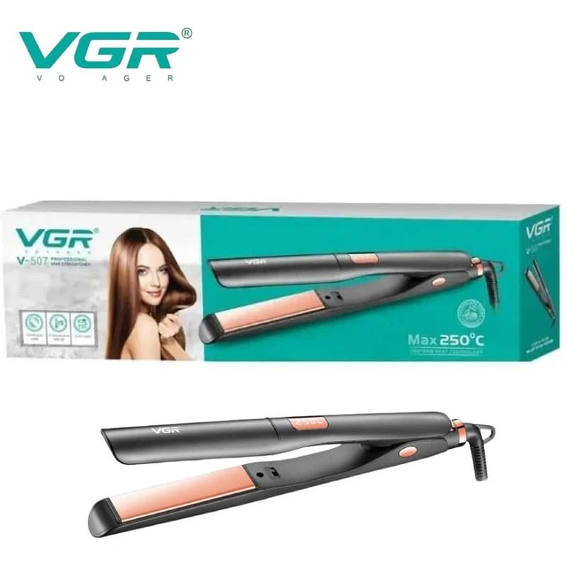 Выпрямитель для волос VGR V-507, керамическое покрытие, LED display, 100°C - 250°C, фото 1