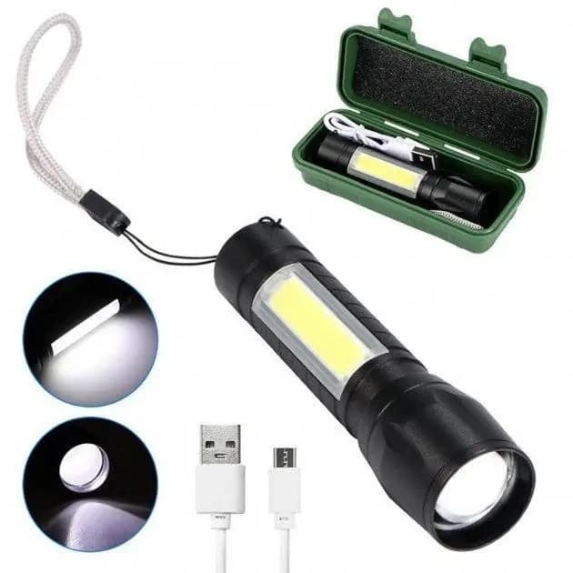 Ліхтар Police 511-XPE+COB, Li-Ion акум., zoom, ЗП microUSB, фото 2