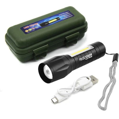 Ліхтар Police 511-XPE+COB, Li-Ion акум., zoom, ЗП microUSB, фото 5