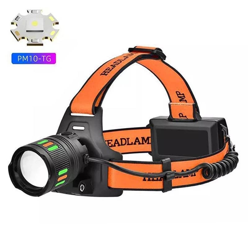 Ліхтар налобний NIGHT VISION FLUORESCENCE BL-T203-TG+COB(White+Red), 2x18650, 1 РЕЖИМ, ЗП Type-C, zoom — фото 3