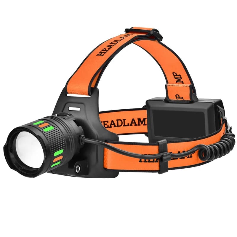 Ліхтар налобний NIGHT VISION FLUORESCENCE BL-T203-TG+COB(White+Red), 2x18650, 1 РЕЖИМ, ЗП Type-C, zoom — фото 5