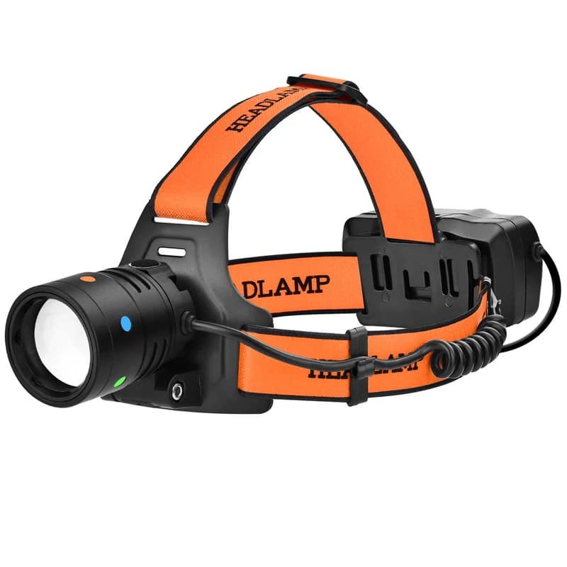 Ліхтар налобний NIGHT VISION FLUORESCENCE BL-T210-TG, 2x18650, 1 РЕЖИМ, ЗП Type-C, zoom — фото 5