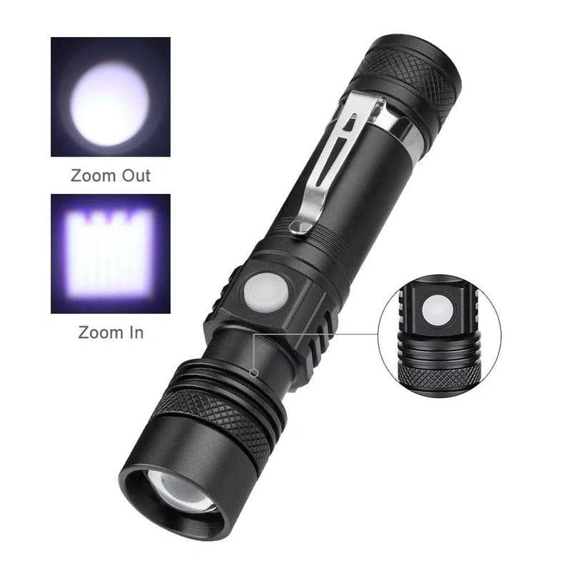 Ліхтар Police 802-T6, 1х18650, зажим, zoom, ЗУ microUSB, Box, фото 5