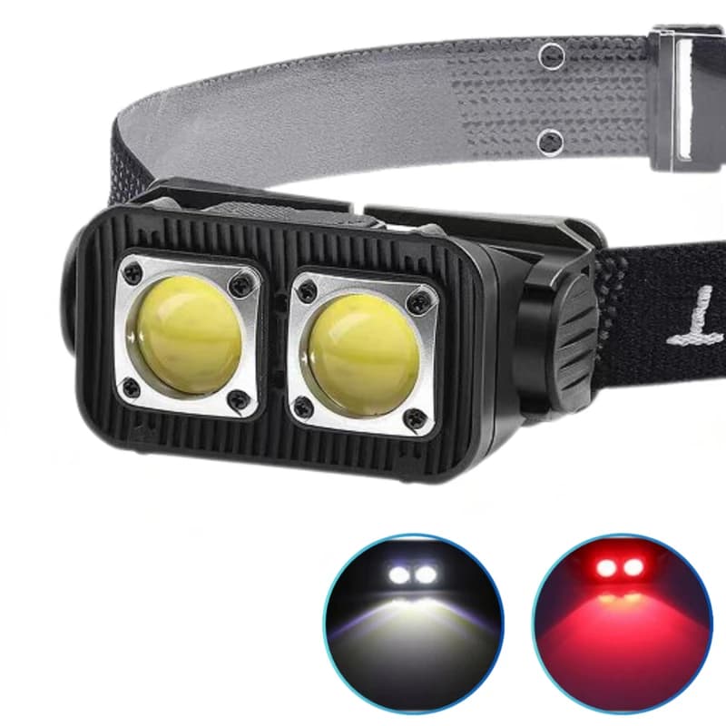Ліхтар налобний K372/L-31-2COB(White+Red), Motion Sensor, Li-Ion акумулятор, індикація заряду, ЗП Type-C, Box — фото 1