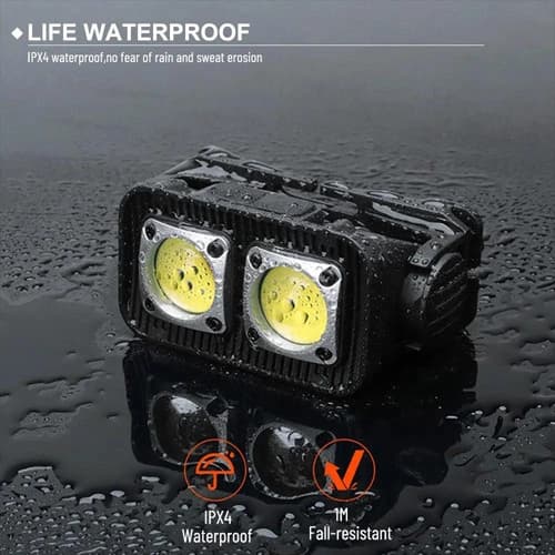 Ліхтар налобний K372/L-31-2COB(White+Red), Motion Sensor, Li-Ion акумулятор, індикація заряду, ЗП Type-C, Box — фото 5