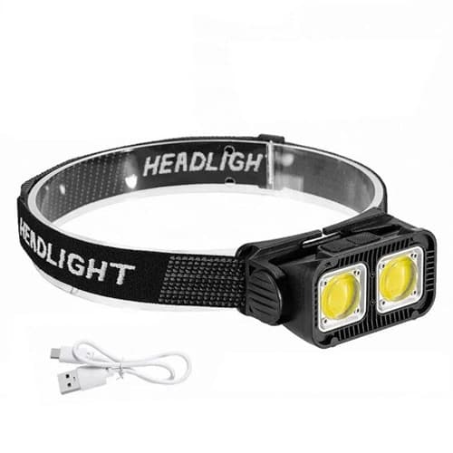 Ліхтар налобний K372/L-31-2COB(White+Red), Motion Sensor, Li-Ion акумулятор, індикація заряду, ЗП Type-C, Box — фото 9