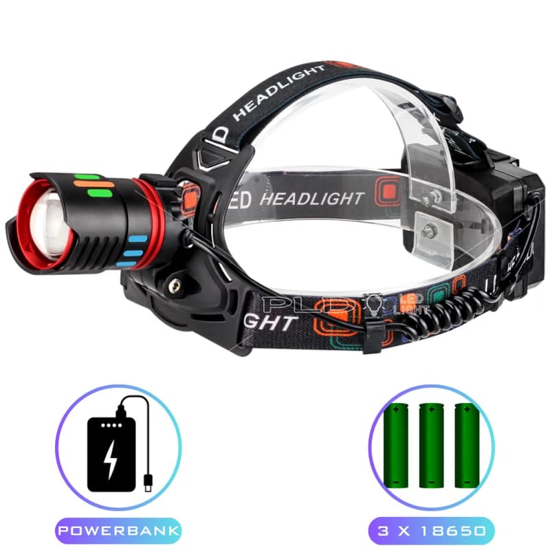 Ліхтар налобний NIGHT VISION FLUORESCENCE CT012-3Q-TG