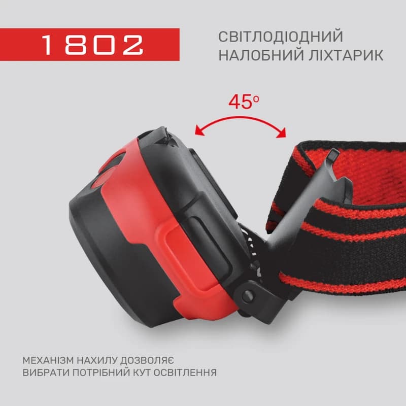 Ліхтар налобний 1802 COB + LED, 3xAAA, фото 7