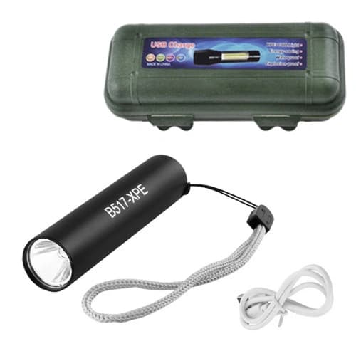 Ліхтар Police B517-XPE, ЗУ microUSB, вбудований акумулятор, ремінець, фото 4
