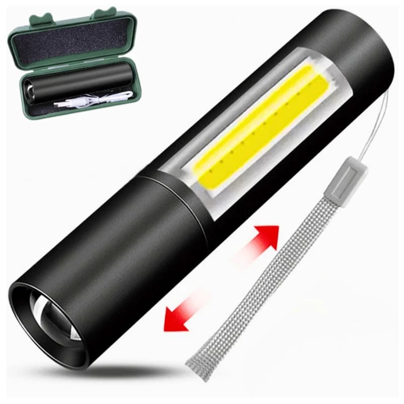 Ліхтар 510/1501-XPE+COB, Li-Ion акумулятор, ЗП microUSB, Box