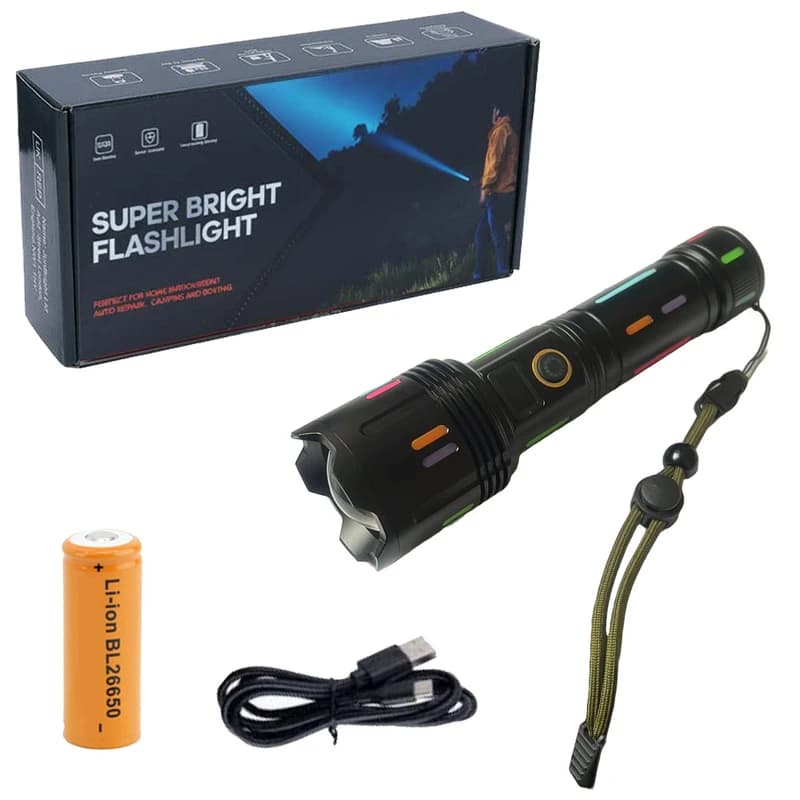 Ліхтар NIGHT VISION FLUORESCENCE G671/G25 WHITE LASER LED PM30-TG, 1х26650/3xAAA, Power Bank, ЗП Type-C, zoom, Box, фото 5