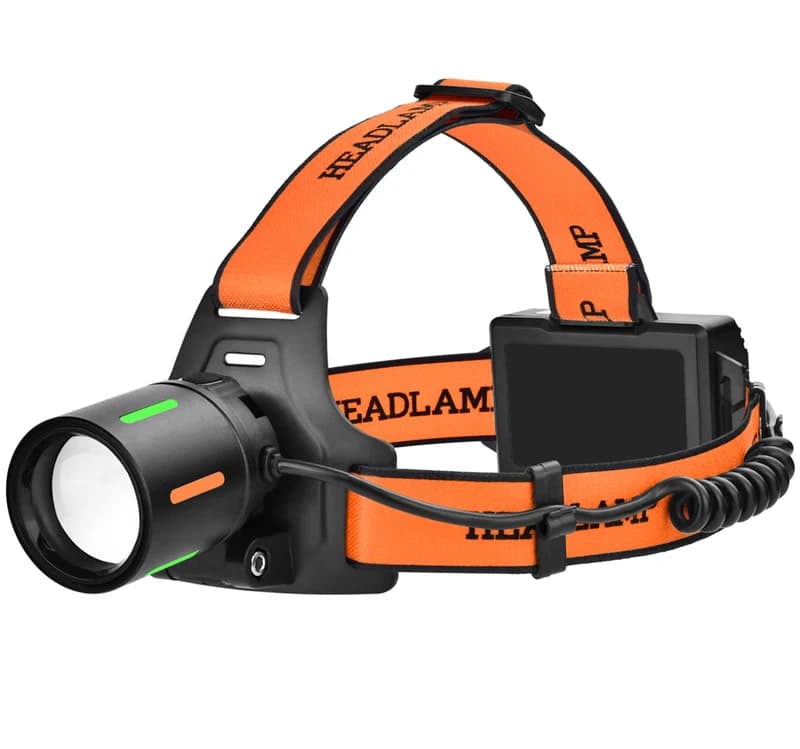 Ліхтар налобний NIGHT VISION FLUORESCENCE BL-T67-TG+COB(White+Red), 3x18650, 1 РЕЖИМ, Power Bank, ЗП Type-C, zoom — фото 3