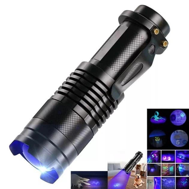 Фонарь K11-395UV, 1хАА/1x14500, 1 РЕЖИМ, zoom, зажим, фото 3