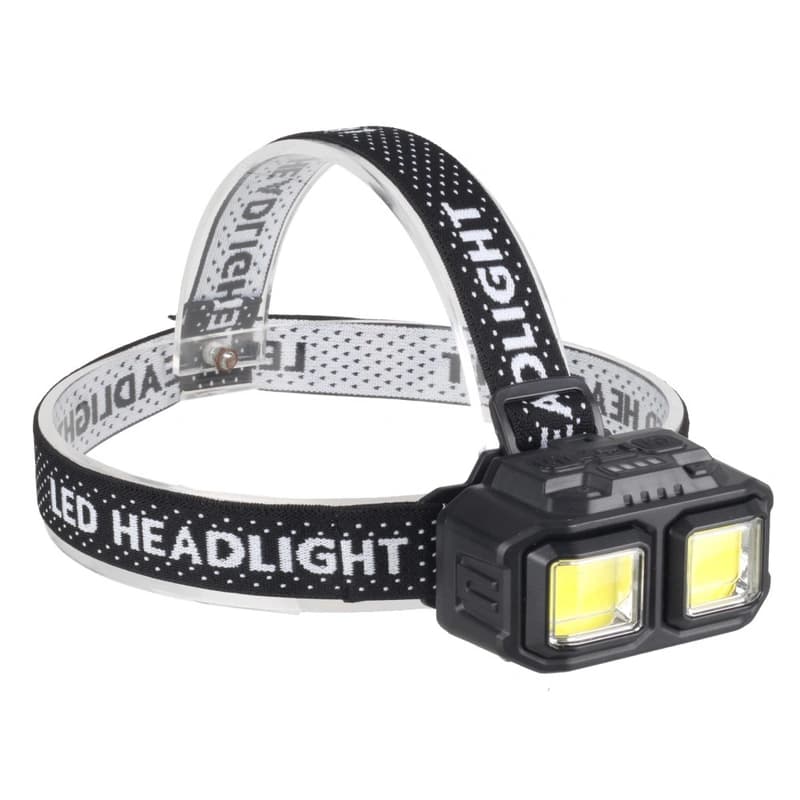 Фонарь налобный HX-816N-2COB(White+Red), Waterproof, 1x18650, ЗУ Type-C, Box, фото 3