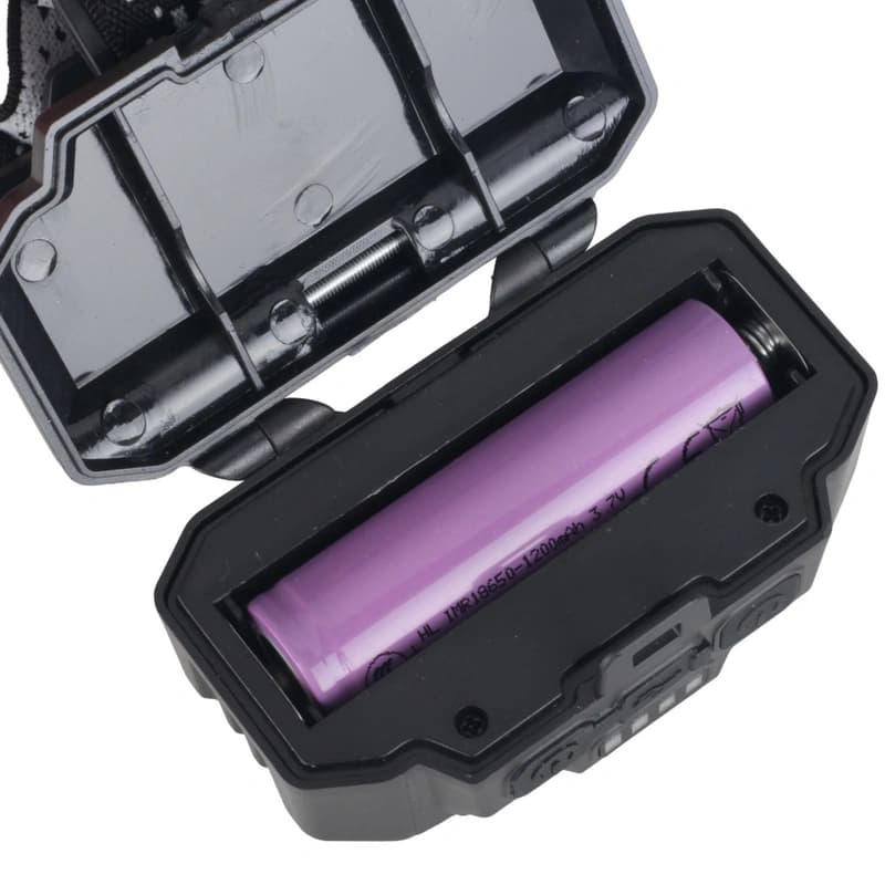 Фонарь налобный HX-816N-2COB(White+Red), Waterproof, 1x18650, ЗУ Type-C, Box, фото 5