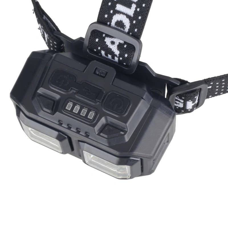 Фонарь налобный HX-816N-2COB(White+Red), Waterproof, 1x18650, ЗУ Type-C, Box, фото 6