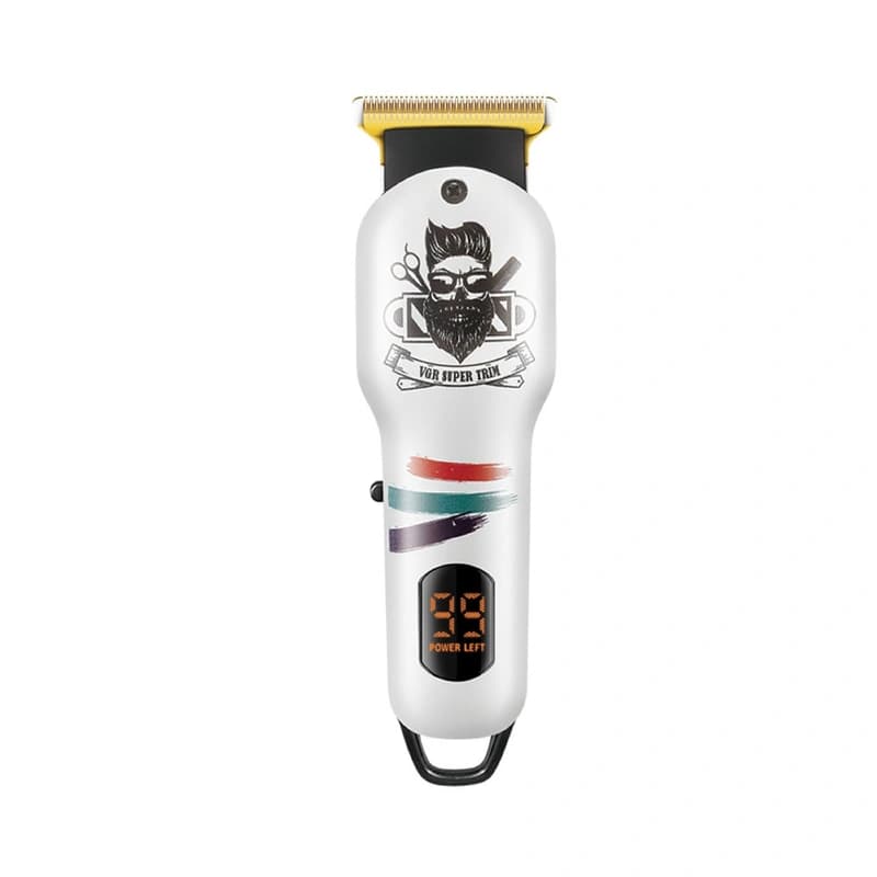 Машинка (триммер) для стрижки волосся VGR V-971 WHITE, Professional, 3 насадки, фото 6