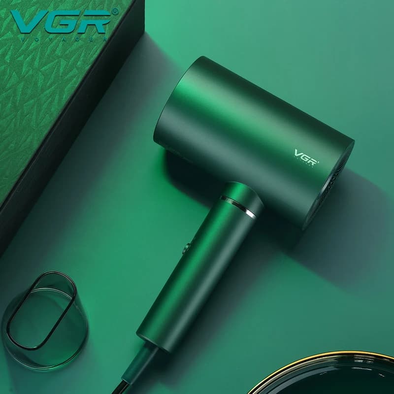 Фен професійний VGR V-431 GREEN, 2 рівні обдування, 2 рівні температури, насадка-концентратор, фото 2