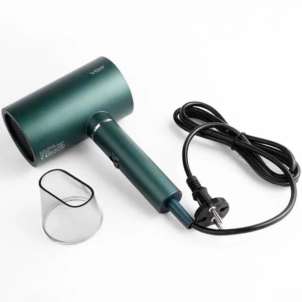 Фен професійний VGR V-431 GREEN, 2 рівні обдування, 2 рівні температури, насадка-концентратор, фото 5