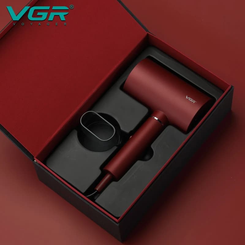 Фен профессиональный VGR V-431 RED, 2 уровня обдува, 2 уровня температуры, насадка-концентратор, фото 3