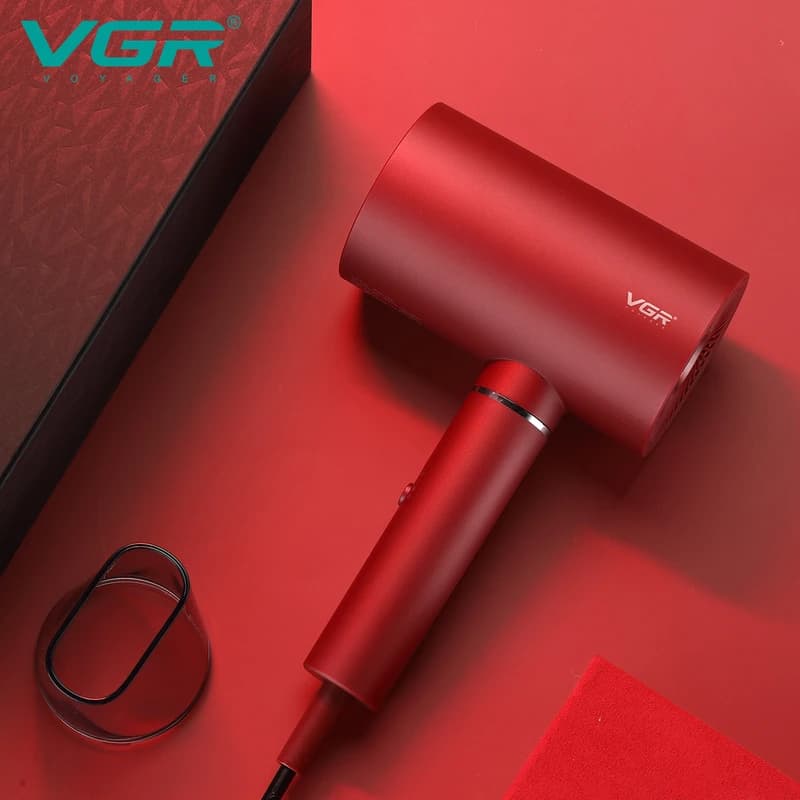 Фен профессиональный VGR V-431 RED, 2 уровня обдува, 2 уровня температуры, насадка-концентратор, фото 4
