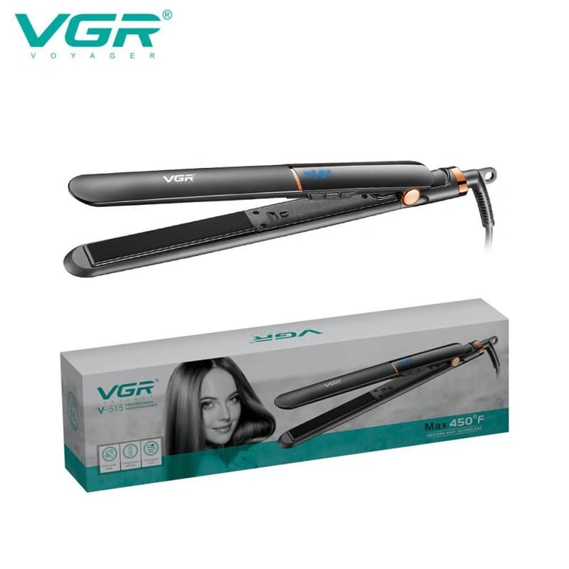 Випрямляч для волосся VGR V-515 BLACK, температура від 100 ° C до 210 ° C, керамічне покриття, LED display, 50 Вт, фото 1