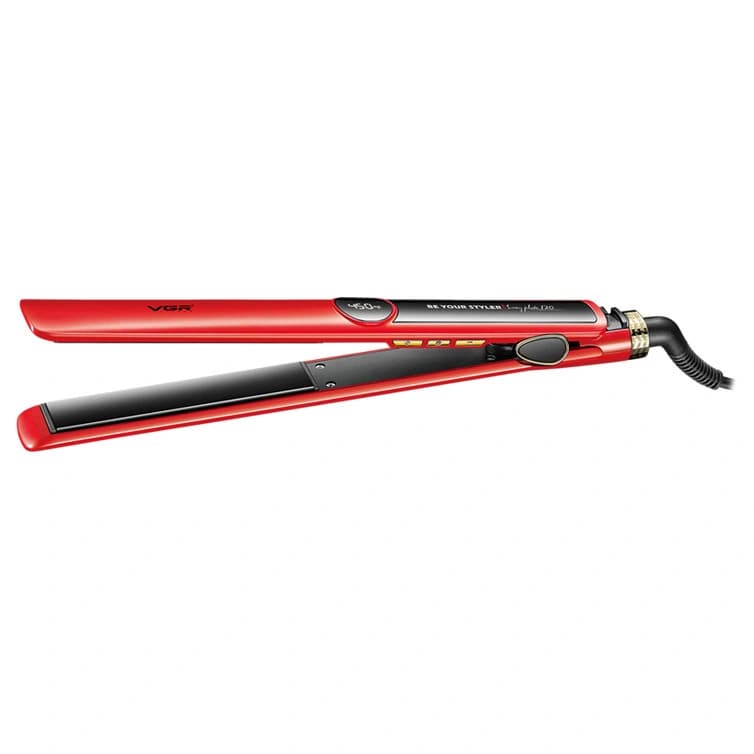 Выпрямитель для волос VGR V-518 RED, температура от 100°C до 230°C, керамическое покрытие, LED display, 40 Вт, фото 2