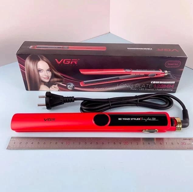 Выпрямитель для волос VGR V-518 RED, температура от 100°C до 230°C, керамическое покрытие, LED display, 40 Вт, фото 3
