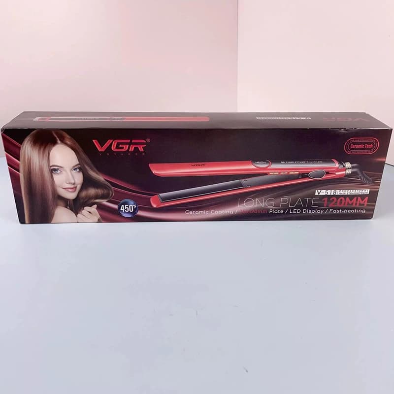 Выпрямитель для волос VGR V-518 RED, температура от 100°C до 230°C, керамическое покрытие, LED display, 40 Вт, фото 6