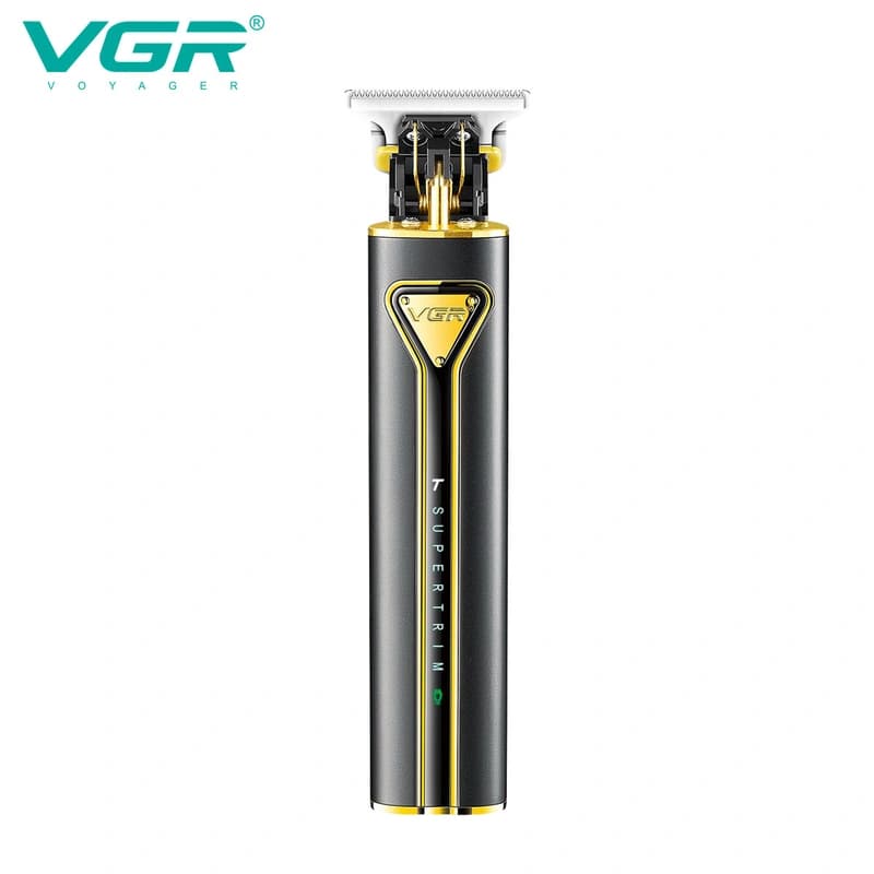 Тример VGR V-009 GOLD, TURBO-режим, 4 насадки, LED підсвічування, фото 3