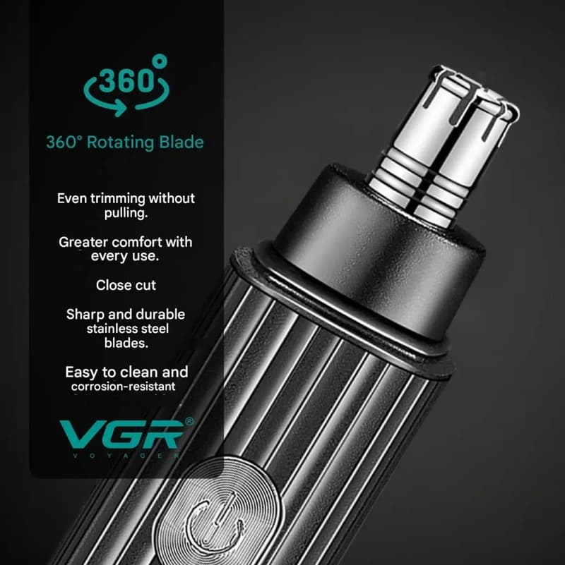 Тример для носа VGR V-629 BLACK, фото 2