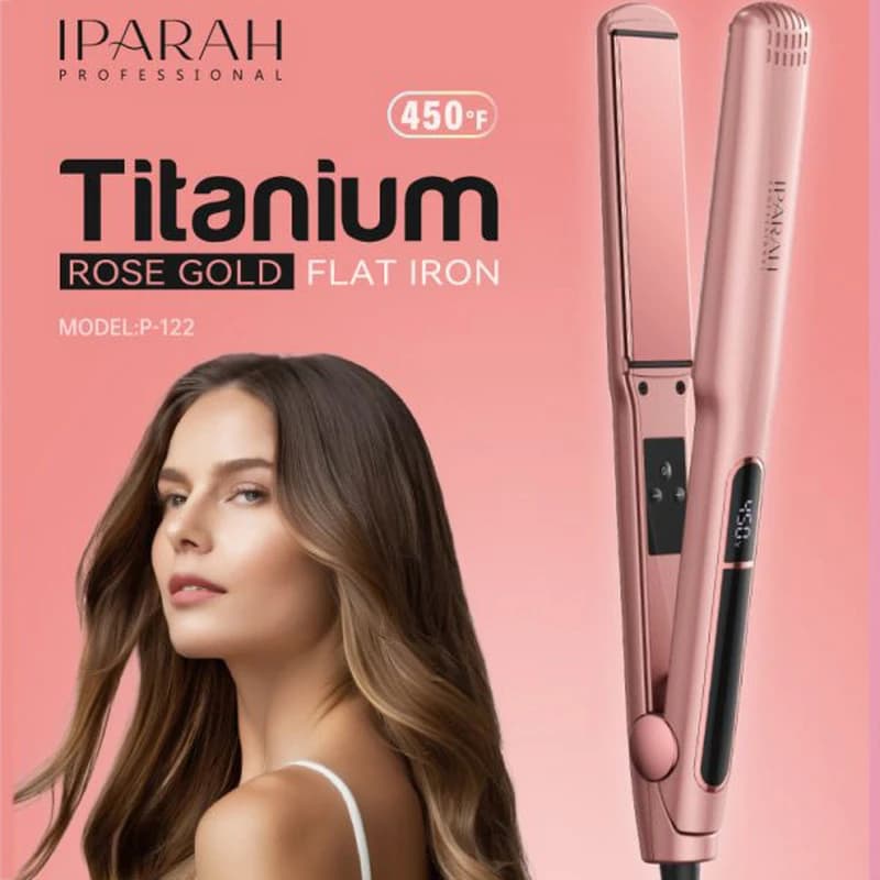 Выпрямитель для волос IPARAH P-122, 150-230°C, титановое покрытие, LED display, 50 W, фото 8
