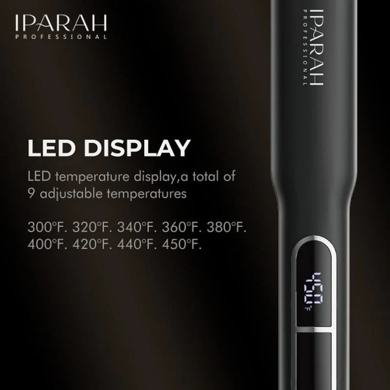 Выпрямитель для волос IPARAH P-123, 150-220°C, титановое покрытие, LED display, 50 W, фото 5
