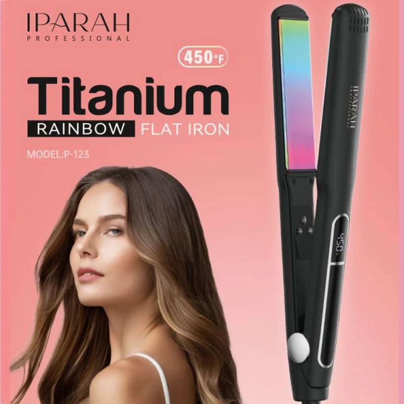 Выпрямитель для волос IPARAH P-123, 150-220°C, титановое покрытие, LED display, 50 W, фото 8