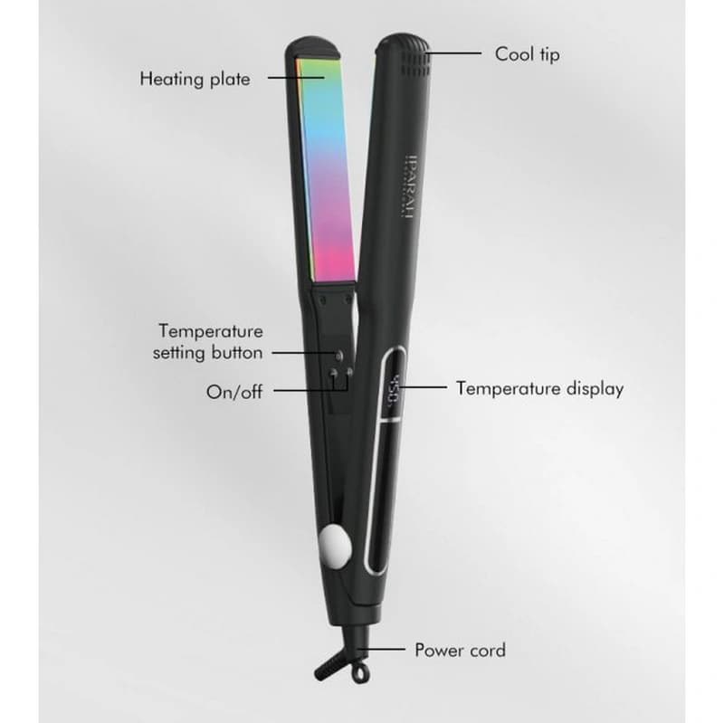 Выпрямитель для волос IPARAH P-123, 150-220°C, титановое покрытие, LED display, 50 W, фото 9