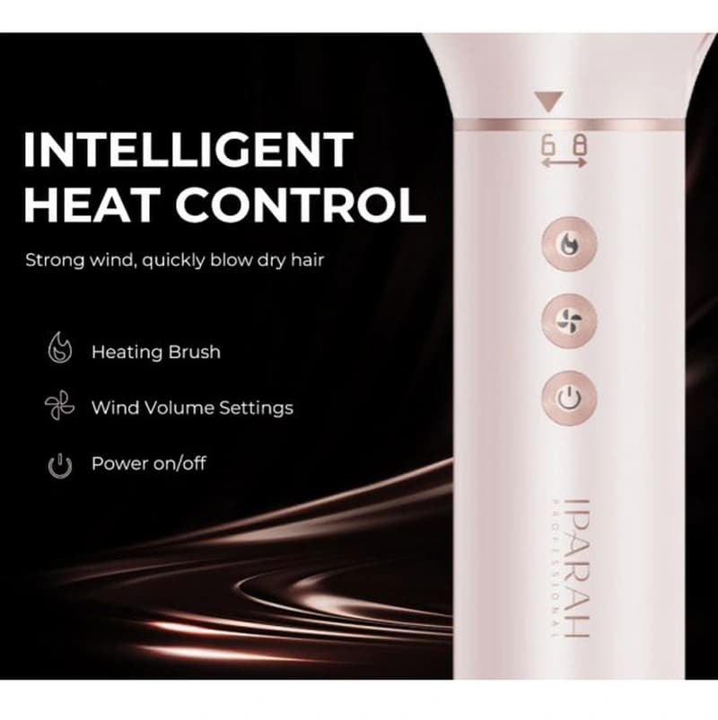 Фен-стайлер IPARAH 5 в 1 P-505P PINK, 5 насадок, 3 режими, 3 режими температури, 105000 RPM, 1300W, фото 2