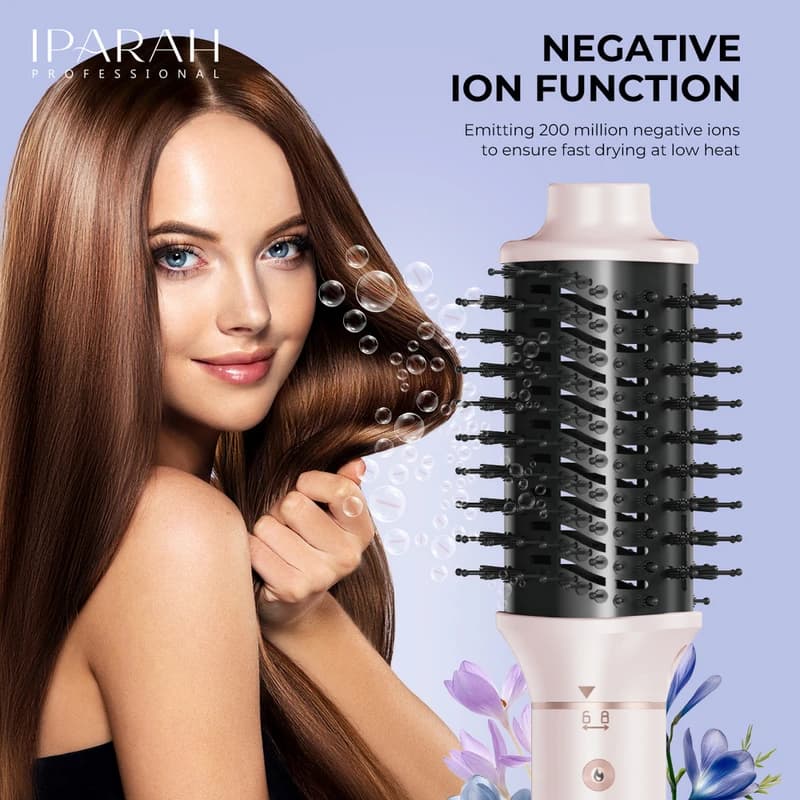 Фен-стайлер IPARAH 5 в 1 P-505P PINK, 5 насадок, 3 режими, 3 режими температури, 105000 RPM, 1300W, фото 5