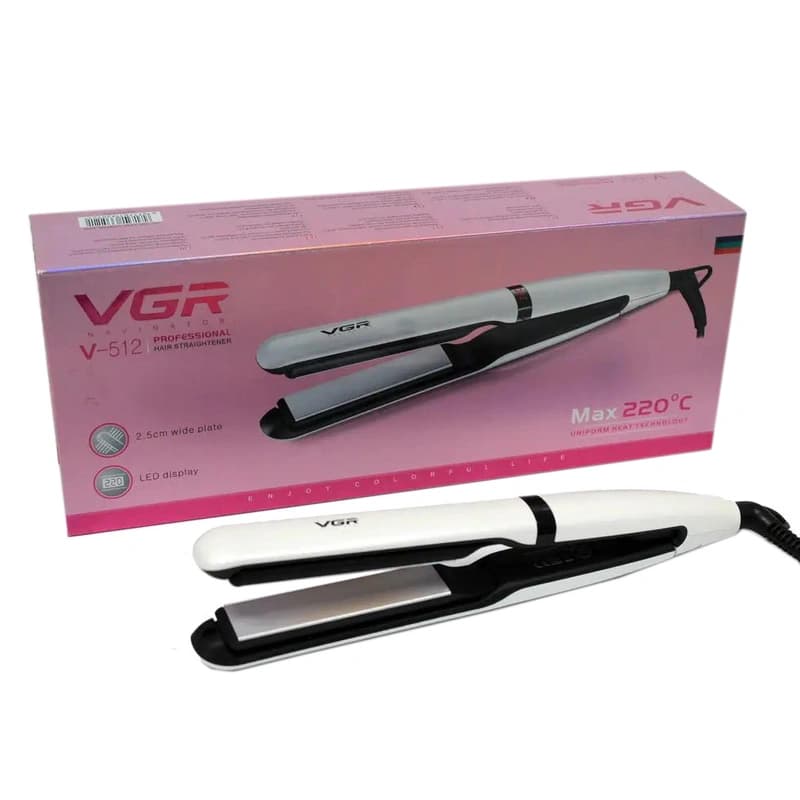 Выпрямитель для волос VGR V-512, 140-220°C, керамическое покрытие 25 мм, 45 W, LED display, фото 5