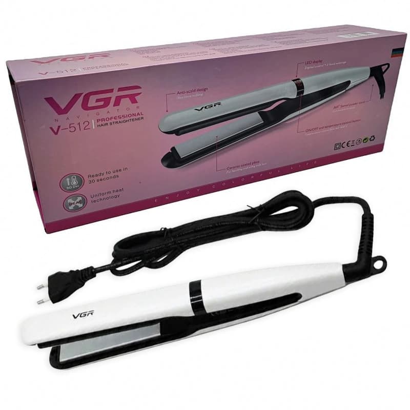 Выпрямитель для волос VGR V-512, 140-220°C, керамическое покрытие 25 мм, 45 W, LED display, фото 6