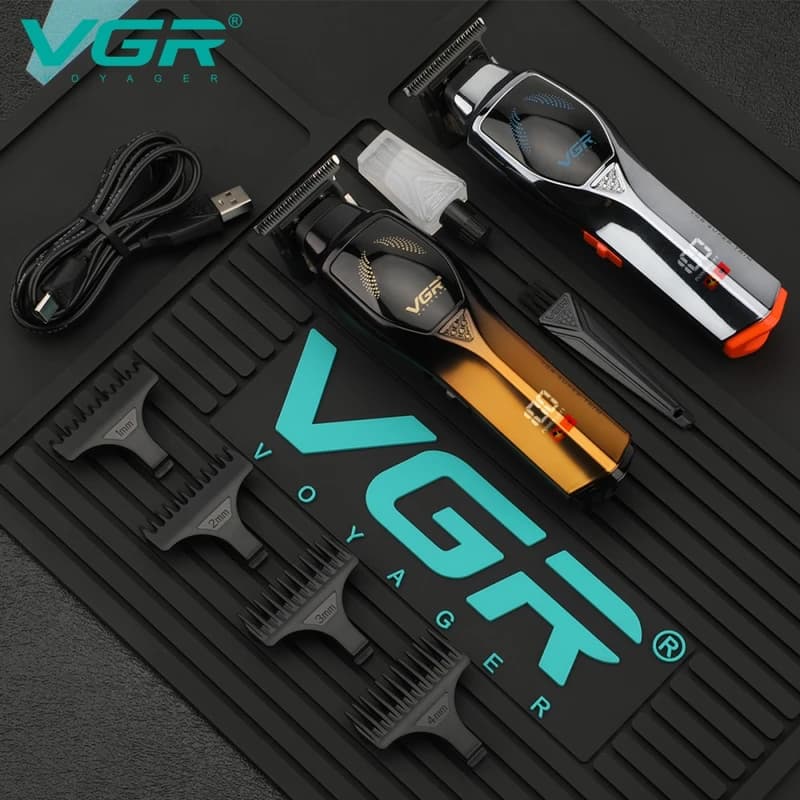 Тример VGR V-187 SILVER, 4 насадки, 7000 RPM, LED display, фото 6
